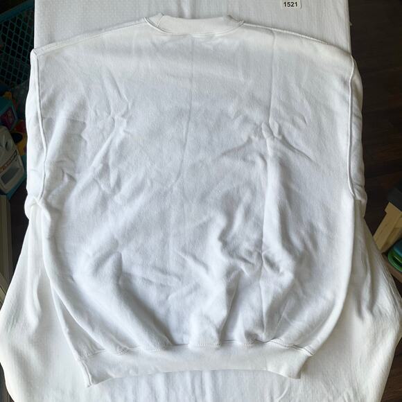 erzees Women’s Long Sleeve Screw Neck Thick Sweatshirt size L, White, Reno - Picture 7 of 8